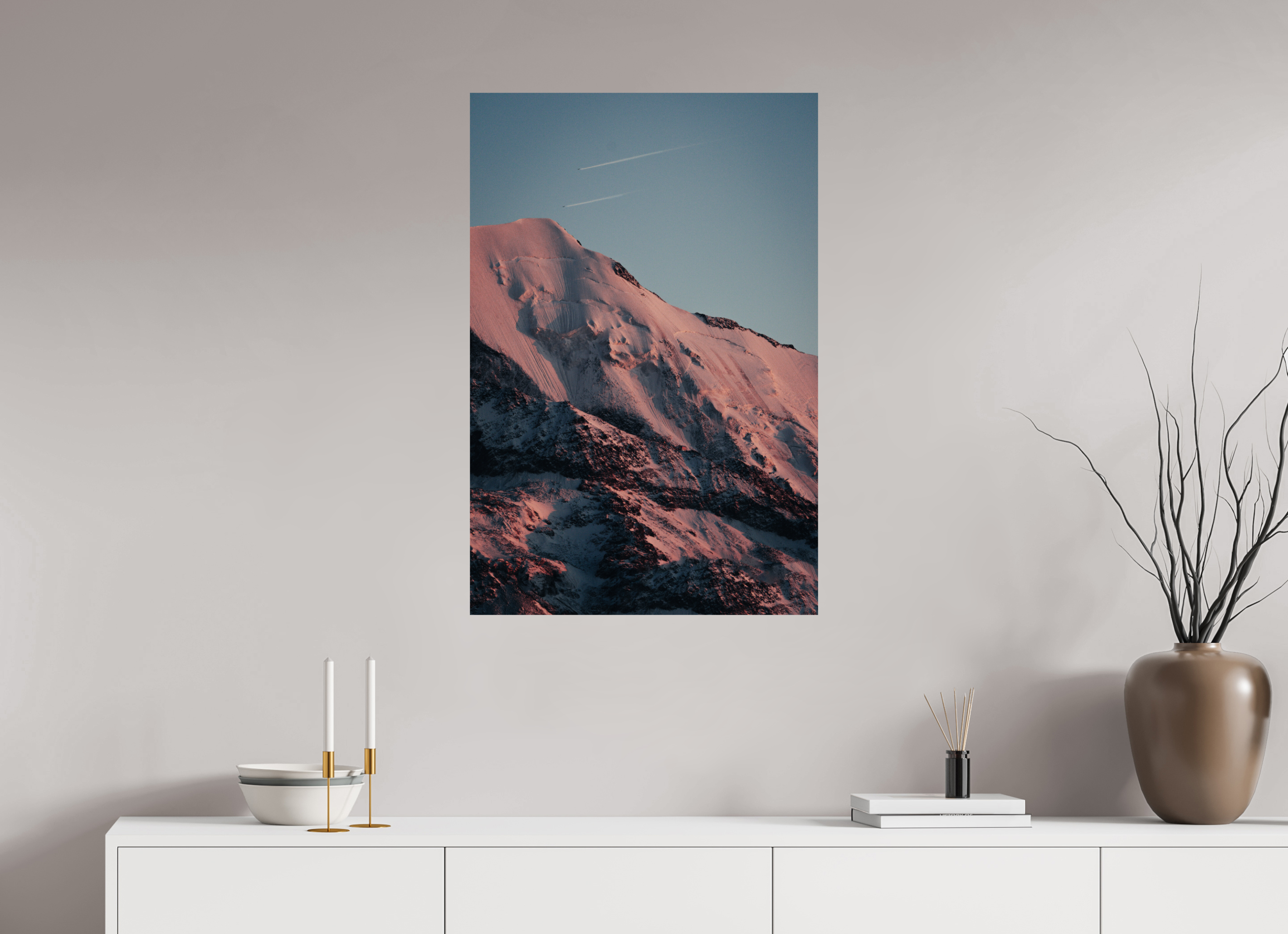 60 x 90 cm, Tirage Fine Art Premium Versant du Dôme du Goûter au crépuscule